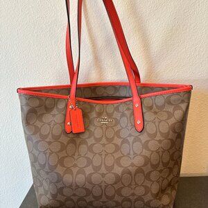 Coach Red Handbag - Like New Condition